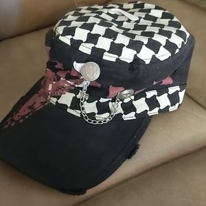 NWOT Punk Checkered hat cap